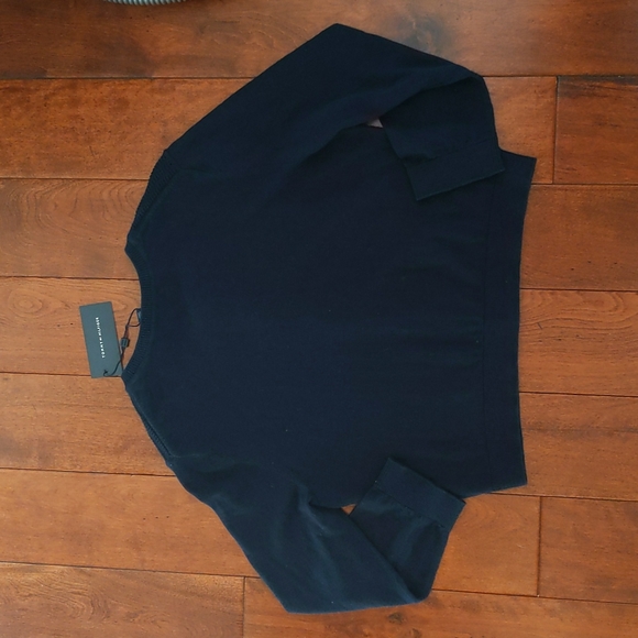 NWT Tommy Hilfiger Cotton Shrug Cardigan Sky Captain Navy Size M - Picture 7 of 9